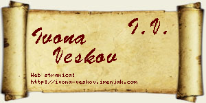 Ivona Veskov vizit kartica
